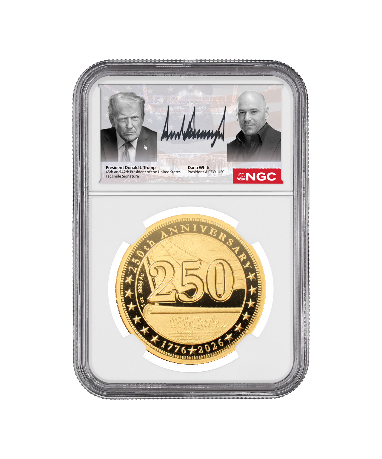 1 oz PF70 Trump Coins x UFC Gold Medallion