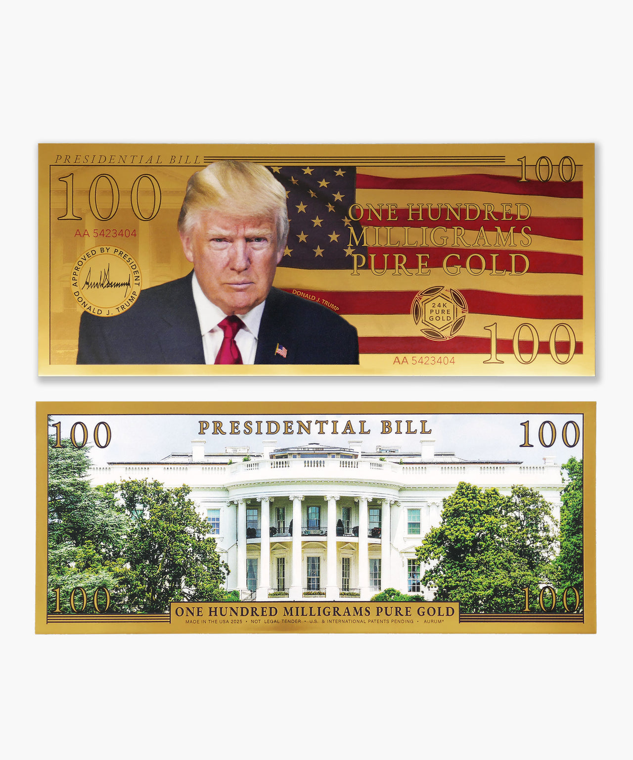 Presidential Gold Aurum® Note – Trump Coins