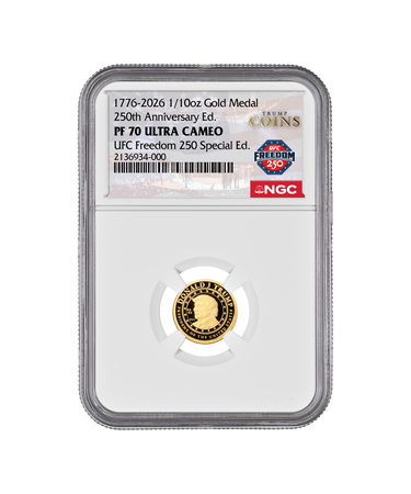 1/10th oz PF70 Trump Coins x UFC Gold Medallion