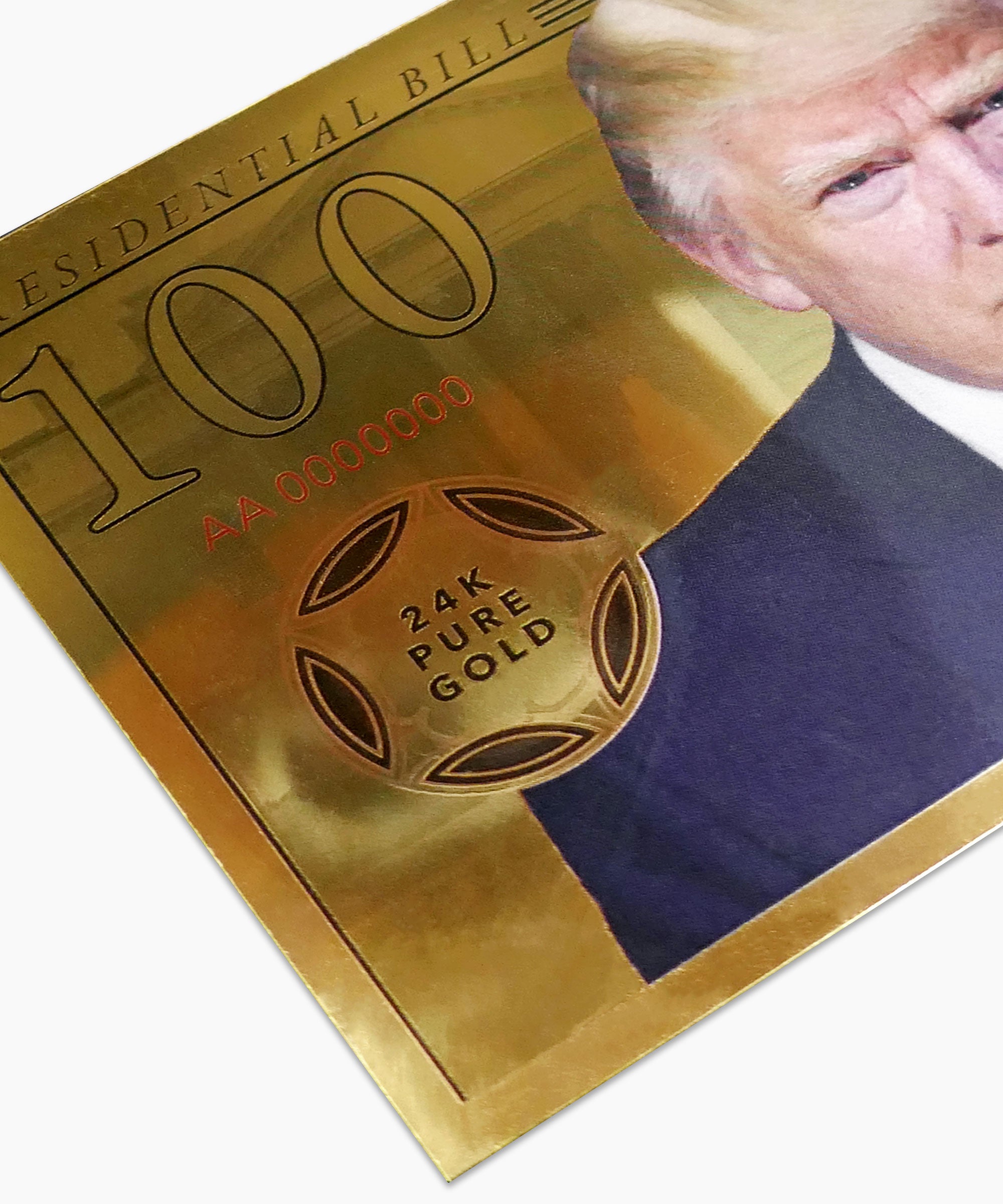 ドナルド トランプ大統領　【公式】 純金ゴールドオーラムノート クーポン有り トランプ大統領 【公式】 純金紙幣 ゴールドオーラム