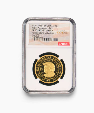 1oz PF70 President Trump "Patriot's Stand" Gold Medallion