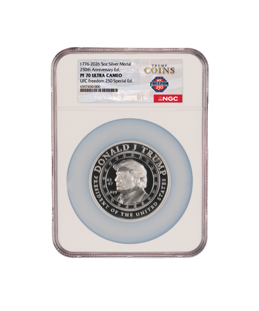 5 oz PF70 Trump Coins x UFC Silver Medallion