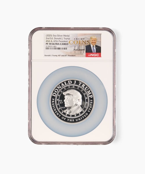 5oz PF70 President Trump Second Edition Silver Medallion – Trump Coins