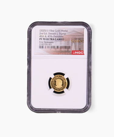 1/10th oz PF70 President Trump Second Edition Gold Medallion