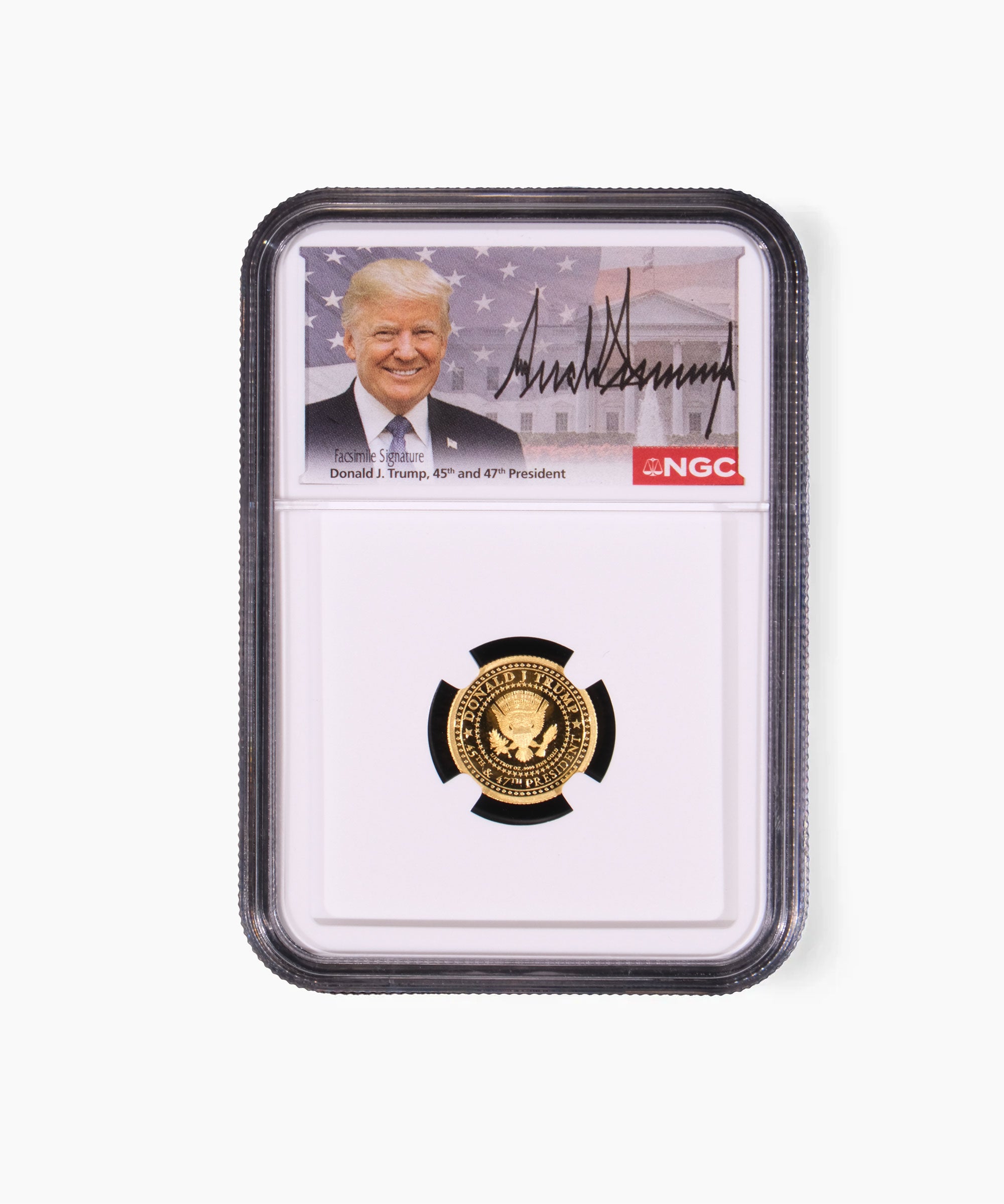 1/10th oz PF70 President Trump Second Edition Gold Medallion 1/10th oz PF70 President Trump Second Edition Gold Medallion