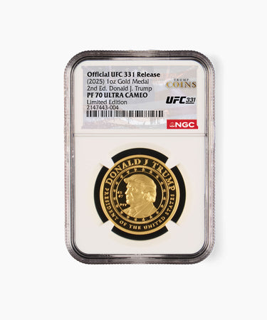 1 oz PF70 Trump Coins x UFC 331 Gold Medallion