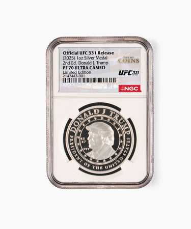 1 oz PF70 Trump Coins x UFC 331 Silver Medallion
